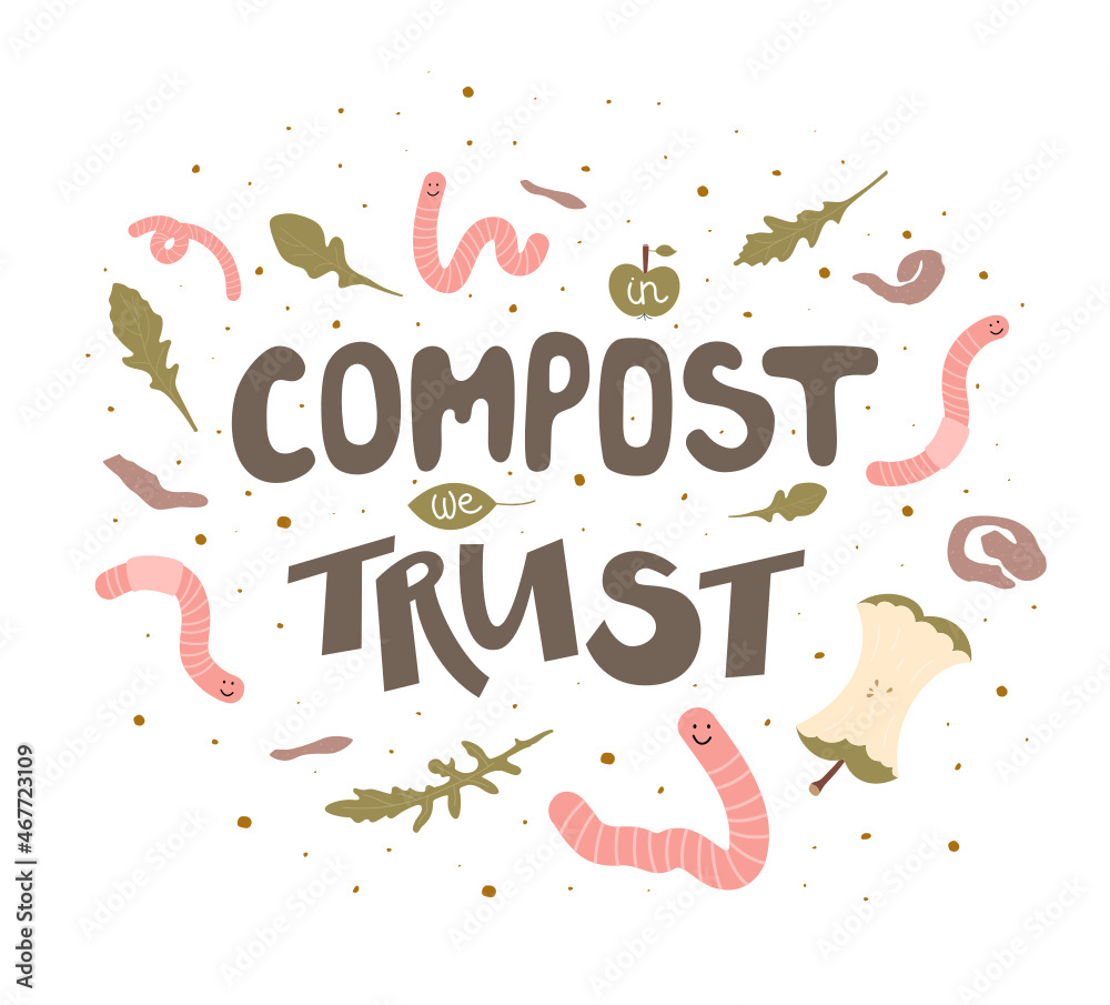 Sketch of vermicompost with plants and worms on Craiyon, image size:1000x905