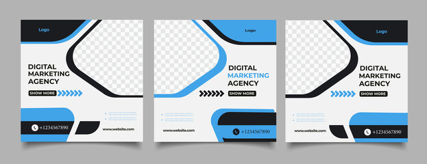 digital marketing expert instagram post and social media banner template
