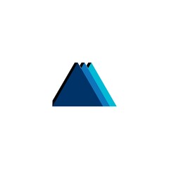 Wall Mural - Three triangles logo.