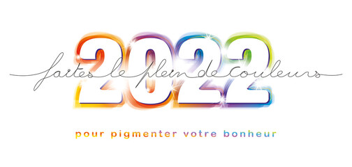 Wall Mural - CARTE DE VOEUX 2022