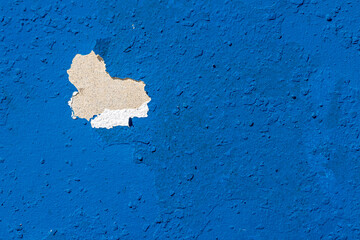 Wall Mural - peeling paint on blue wall