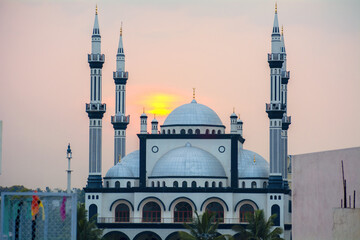 Sticker - Beautiful view of the famous Masjid-e-Bilal (Bilal Mosque) mosque in Bangalore, Karnataka, India