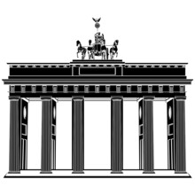 Brandenburg Gate Isolated On White