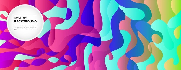 Sticker - Abstract vector colorful fluid background for banner, sales promotion , business presentation and website design