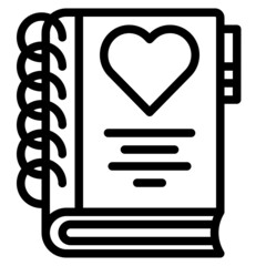 Poster - diary line icon