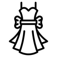 Canvas Print - dress line icon