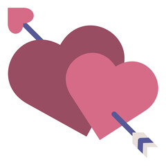 Sticker - heart flat icon