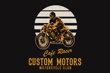 Cafe Racer Custom Motors Motorcycle Club Silhouette Design