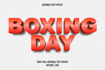 Wall Mural - Boxing day editable text effect cartoon style