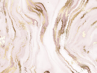 Wall Mural - Agate mineral abstract painting background with gold splash texture.