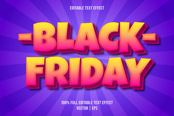 Canvas Print - Black friday editable text effect comic style