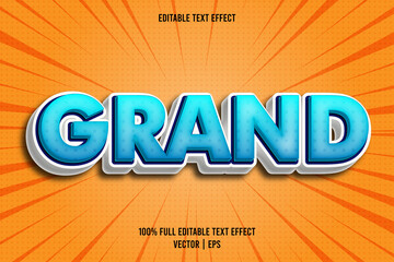 Poster - Grand editable text effect comic style
