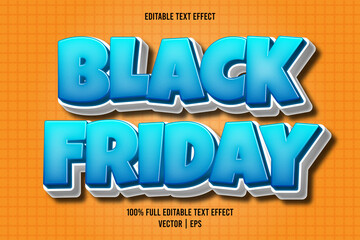 Wall Mural - Black friday editable text effect comic style