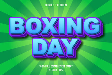 Wall Mural - Boxing day editable text effect comic style