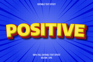 Fototapete - Positive editable text effect comic style