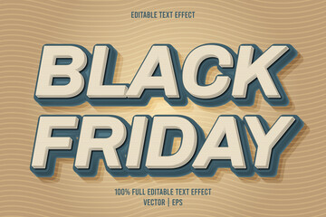 Wall Mural - Black friday editable text effect retro style