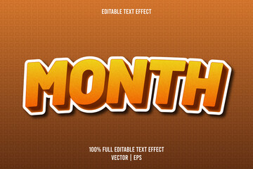 Wall Mural - Month editable text effect comic style