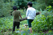 © imagenavi - Children Carrying Log