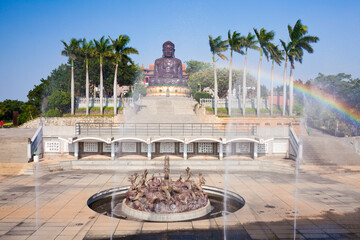 Wall Mural - Giant Buddha statue at Bagua Mountain (Baguashan) in Changhua City, Taiwan.