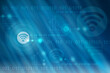 © renjith - 2d illustration wifi futuristic technology background