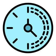 Poster - Countdown stopwatch icon. Outline countdown stopwatch vector icon color flat isolated