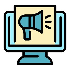 Poster - Subscription membership icon. Outline subscription membership vector icon color flat isolated