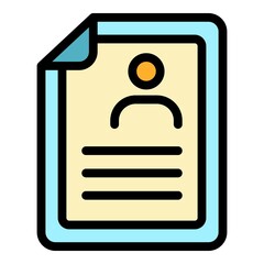 Poster - Subscription business icon. Outline subscription business vector icon color flat isolated