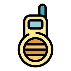 Poster - Baby monitor video icon. Outline baby monitor video vector icon color flat isolated
