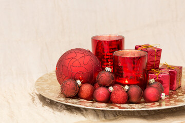 Elegant Red Christmas Still Life