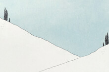 Snowy Hills Background Design Space, Remix From Artworks By George Barbier