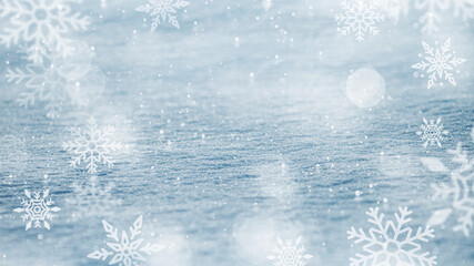 Poster - Snowflakes patterned on background