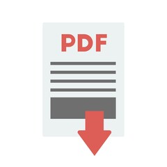 Poster - Download pdf file button isolated on white