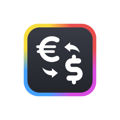 Wall Mural - Exchange Euro to Dollar - Sticker