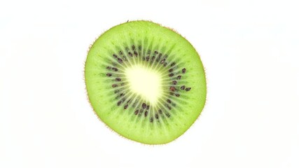 Wall Mural - Kiwi fruit isolated on white background, rotate. 4K UHD video