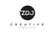ZDJ creative circle letters logo design victor	