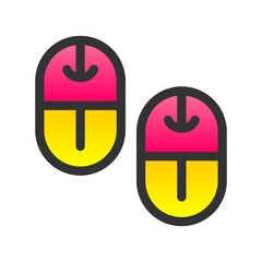 Poster - Baby Shoes Filled Gradient Vector Icon Design