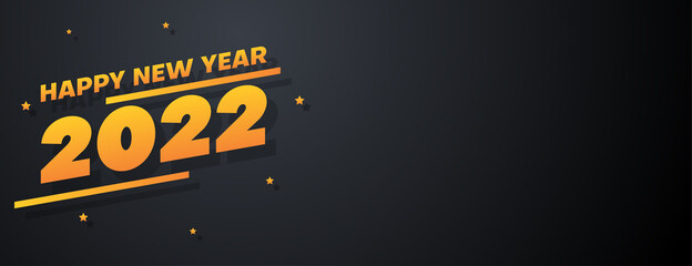 Wall Mural - happy new year 2022 banner or poster background with space for text