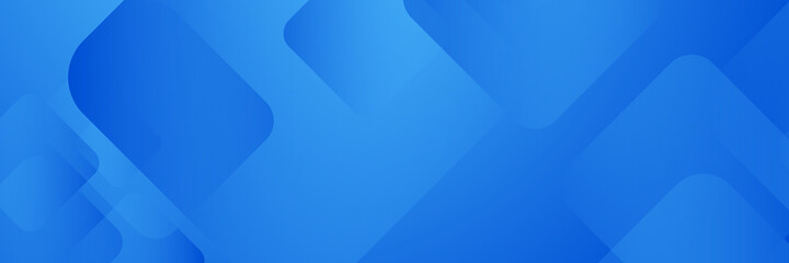 Abstract banner design with blue geometric background. Blue banner background. Vector abstract graphic design banner pattern background template.