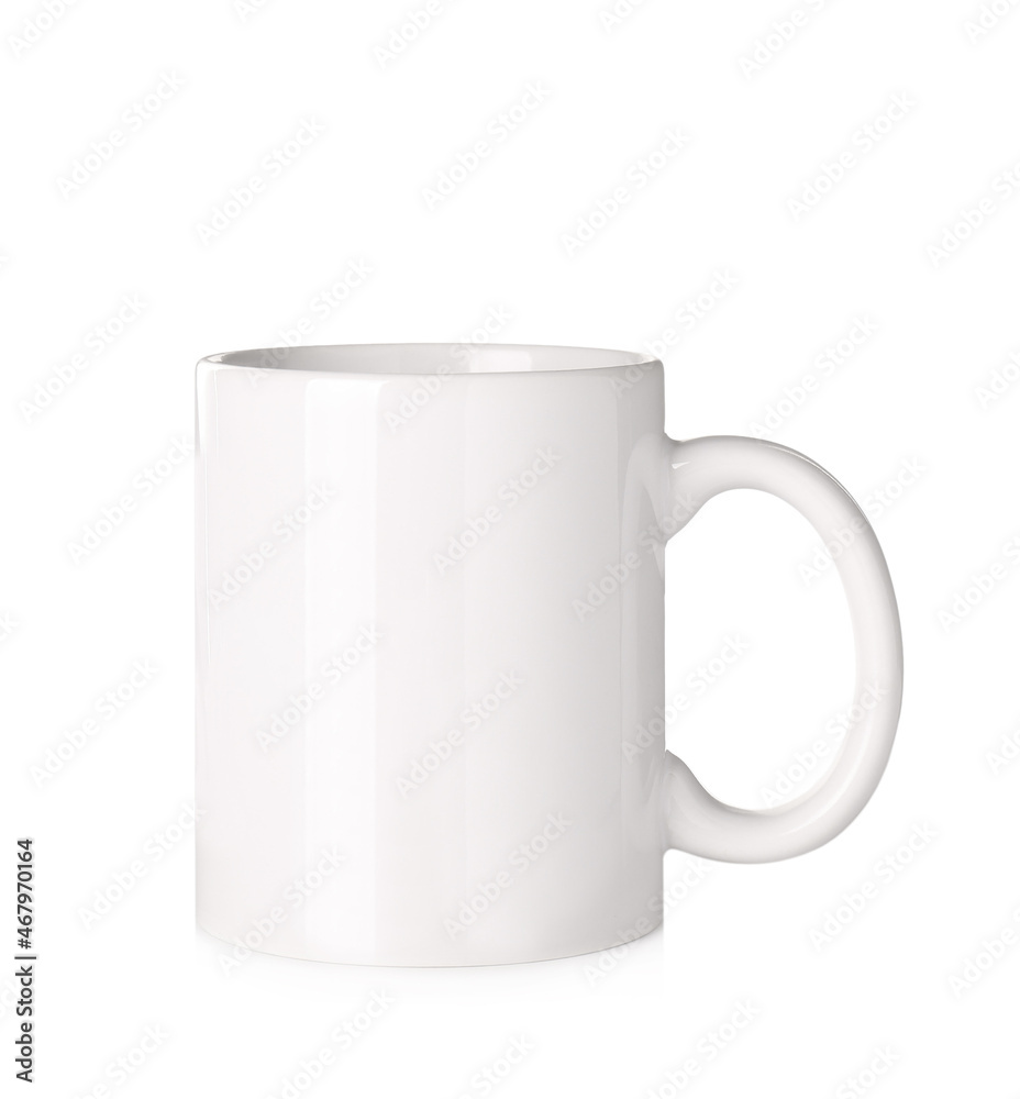 Empty Mug Ceramic mug isolated on white. Mockup for design Stock Photo | Adobe Stock