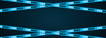 Blue Ribbons For Cyber Monday Sale. Crossed Ribbons. Big Sale. Graphic Elements. Vector Illustration