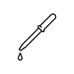 Wall Mural - pipette icon. pipette linear icon. vector illustration. black pipette icon. pipette sign