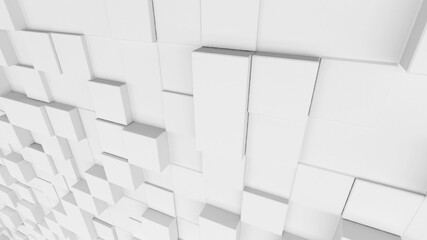 Poster - white square pattern background,science and technology concept,3d rendering