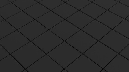 Poster - black square pattern background,3d rendering
