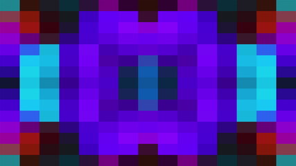 Poster - Colored mosaic background, computer generated. Surface of multi-colored blocks. 3d rendering of dynamic geometric style