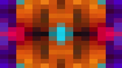 Poster - Colored mosaic background, computer generated. Surface of multi-colored blocks. 3d rendering of dynamic geometric style