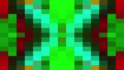 Poster - Colored mosaic background, computer generated. Surface of multi-colored blocks. 3d rendering of dynamic geometric style