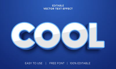 Canvas Print - Cool editable 3D text effect Premium Vector