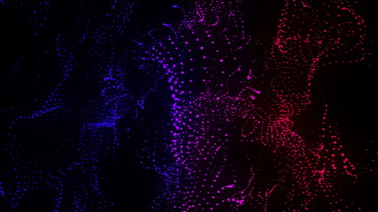 Poster - Computer generated spiral organic form from flow particles. 3d rendering of gaseous excellent background