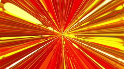Fototapete - Radial blurred rays, computer generated. 3d glowing background.