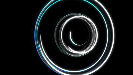 Poster - Abstract spiral rotating glow lines, computer generated background, 3D rendering background.